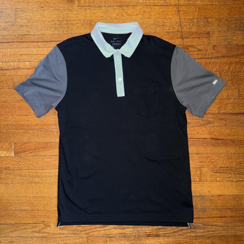 Nike Dri Fit Calabasas County Club Color Block Short Sleeve Polo Size Medium‎